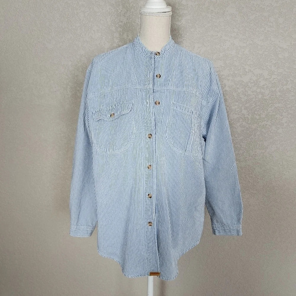 Vintage Jordache Striped button down shirt size Medium vintage - Picture 1 of 7